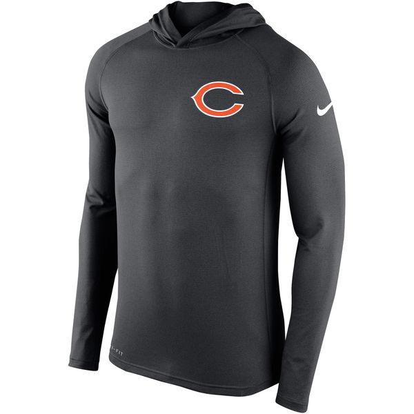 Men's Chicago Bears Nike Charcoal Stadium Touch Hooded Performance Long Sleeve T-Shirt,We sell and wholesale Men's Chicago Bears Nike Charcoal Stadium Touch Hooded Performance Long Sleeve T-Shirt on line form chian!